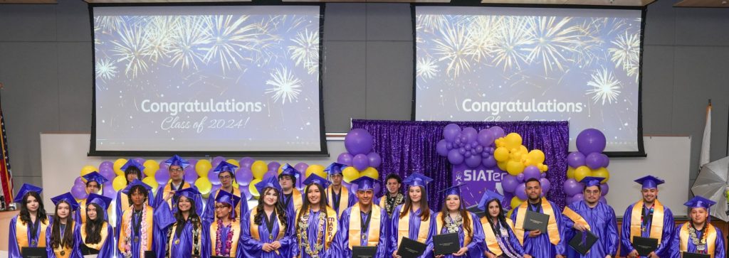 SIATech El Centro High School in Imperial Valley Graduates 2023-2024 School Year full class wide shot
